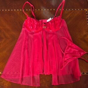 Elegant Red Lingerie Set